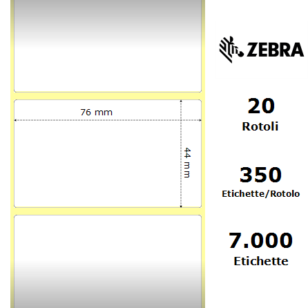 Etichette 3004840-T Z-Select 76.2 mm x 44.45 mm (20 rotoli)