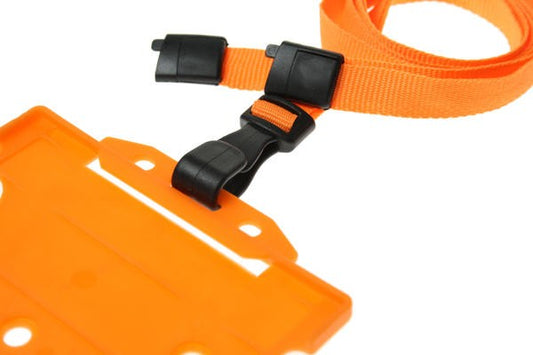 Cordoncino Arancione piatto 10 mm con J clip in plastica (100 pezzi)