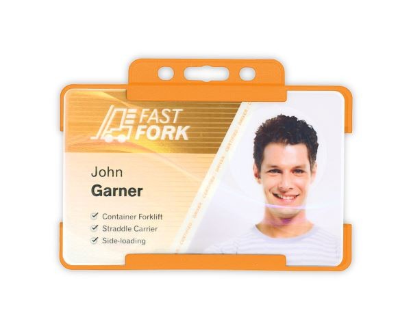 Portabadge single side BIO ECO Arancione (100 pezzi)