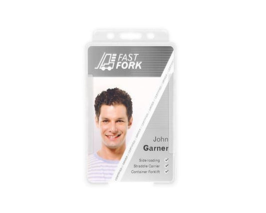 Portabadge single side Verticale BIO ECO Trasparente (100 pezzi)
