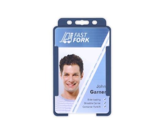 Portabadge single side Verticale BIO ECO Blu (100 pezzi)