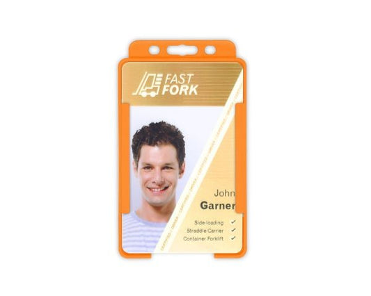 Portabadge single side Verticale BIO ECO Arancione (100 pezzi)