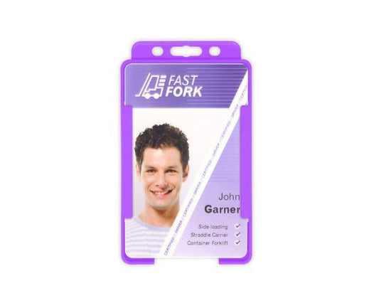 Portabadge single side Verticale BIO ECO Viola (100 pezzi)