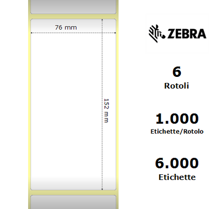 Zebra Etichette 3006255 Z-Perform 76.2 mm x 152.4 mm (6 rotoli)
