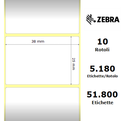 Etichette 880150-025 Z-Select 38.1mm x 25.4 mm (10 rotoli)