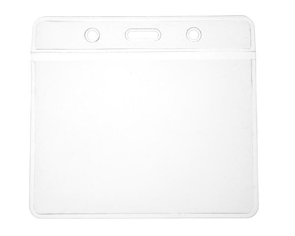 Portabadge morbido orizzontale in vinile 91 mm x 69 mm (100 pezzi)