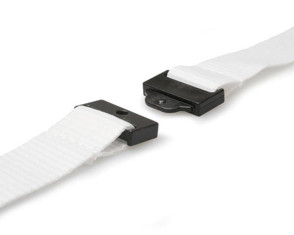 Cordoncino Bianco piatto 20 mm con clip in metallo (100 pezzi)