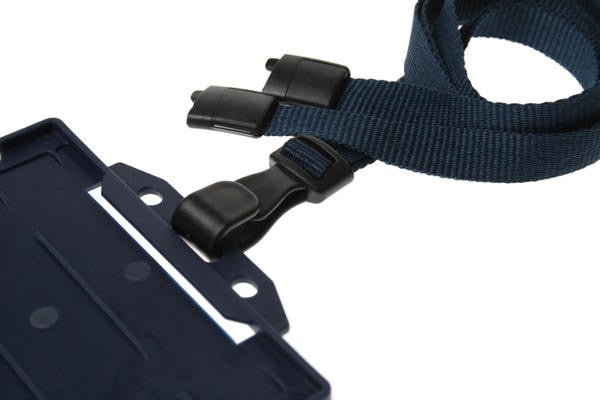 Cordoncino Blu scuro piatto 10 mm con J clip in plastica (100 pezzi)