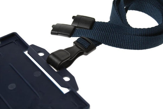 Cordoncino Blu scuro piatto 10 mm con J clip in plastica (100 pezzi)