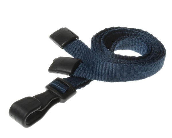 Cordoncino Blu scuro piatto 10 mm con J clip in plastica (100 pezzi)