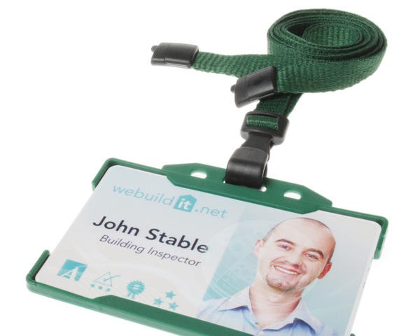 Cordoncino Verde piatto 10 mm con J clip in plastica (100 pezzi)