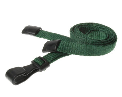 Cordoncino Verde piatto 10 mm con J clip in plastica (100 pezzi)