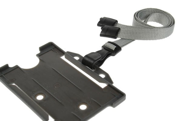 Cordoncino Grigio piatto 10 mm con J clip in plastica (100 pezzi)