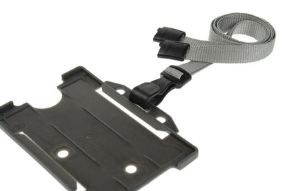 Cordoncino Grigio piatto 10 mm con J clip in plastica (100 pezzi)