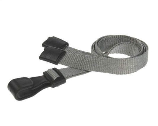 Cordoncino Grigio piatto 10 mm con J clip in plastica (100 pezzi)