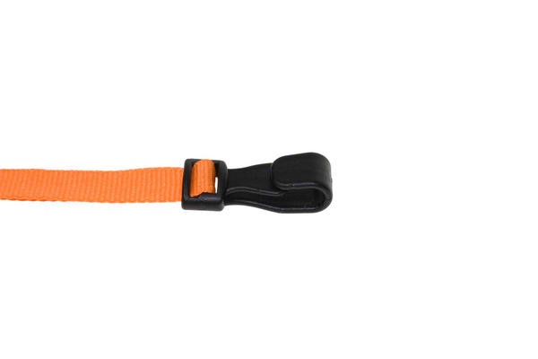 Cordoncino Arancione piatto 10 mm con J clip in plastica (100 pezzi)