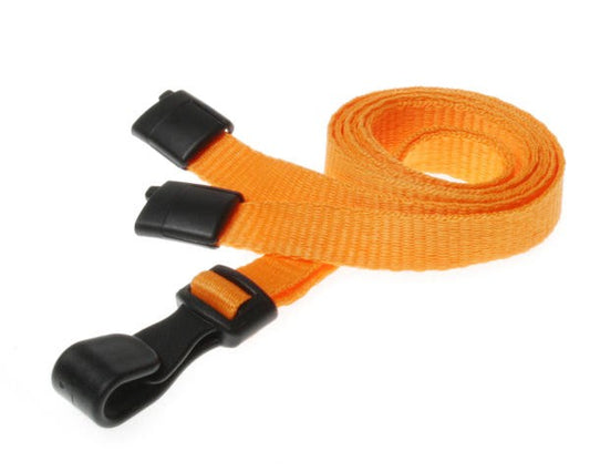 Cordoncino Arancione piatto 10 mm con J clip in plastica (100 pezzi)