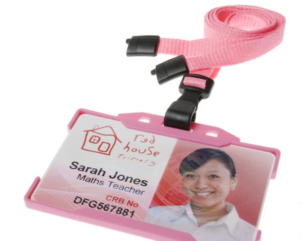 Cordoncino Rosa piatto 10 mm con J clip in plastica (100 pezzi)