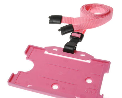 Cordoncino Rosa piatto 10 mm con J clip in plastica (100 pezzi)