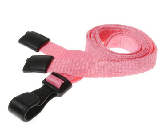 Cordoncino Rosa piatto 10 mm con J clip in plastica (100 pezzi)