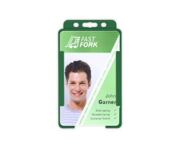Portabadge single side Verticale BIO ECO Verde (100 pezzi)