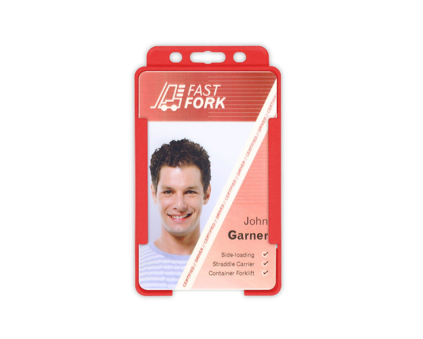 Portabadge single side Verticale BIO ECO Rosso (100 pezzi)