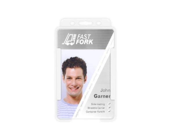 Portabadge single side Verticale BIO ECO Bianco (100 pezzi)