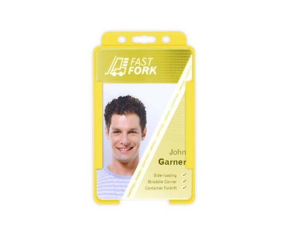 Portabadge single side Verticale BIO ECO Giallo (100 pezzi)