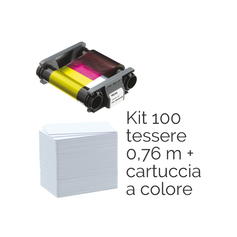 CBGP0001C Evolis badgy Pack consumabili per 100 stampe