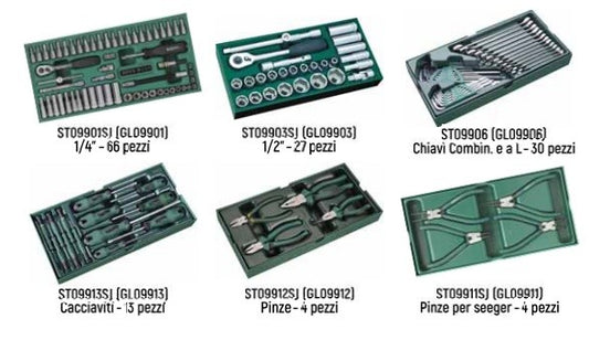 ST07-144 - Carrello 7 cassetti completo di 144 utensili