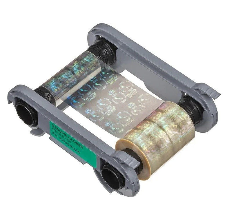 Evolis RVA222NAAA Nastro con ologramma GENUINE GLOBES (400 stampe)