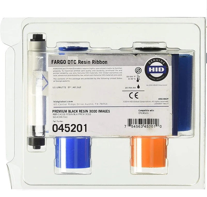 Fargo 45201 Nastro Premium Nero per stampante DTC4500 e DTC4500e (3000 stampe)