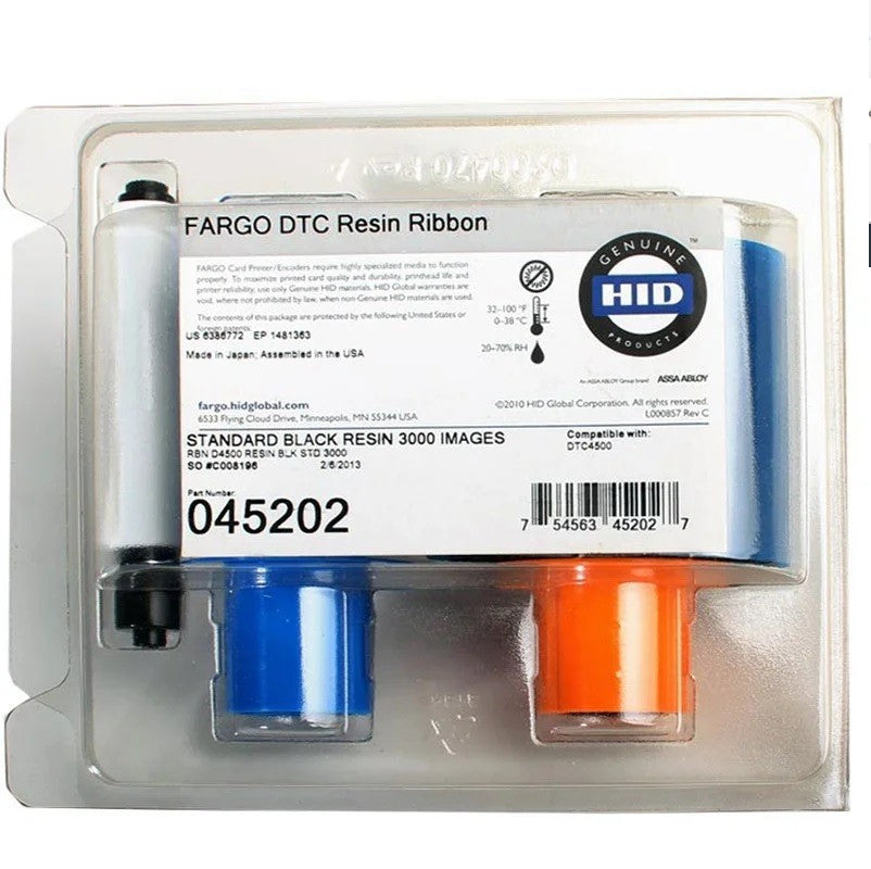 Fargo 45202 Nastro Standard Nero per stampante DTC4500 e DTC4500e (3000 stampe)