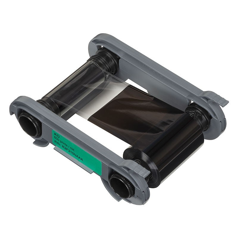 Ribbon KO, monocromatico Nero + Overlay, fino a 600 stampe per Primacy 2 e Zenius 2 | R2F210NAAA | Evolis