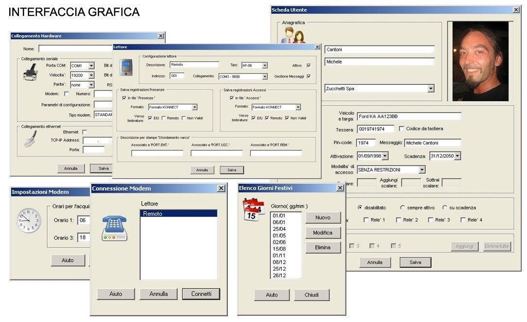 Terminale + software per la rilevazione delle presenze