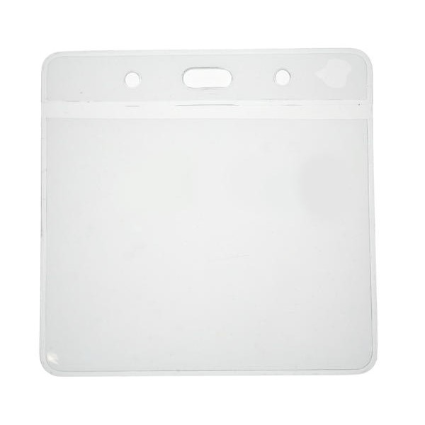 Vinyl Visitor Pass Card Holder 102x83 mm, Eco Friendly, Landscape - Pack of 100