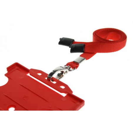 Plain Red Lanyards with Metal Lobster Clip (Pack of 100)