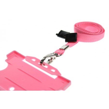Plain Pink Lanyards with Metal Lobster Clip (Pack of 100)