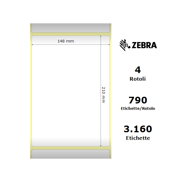Zebra Label 3005103 Z-Select 148 mm x 210 mm (4 rolls)