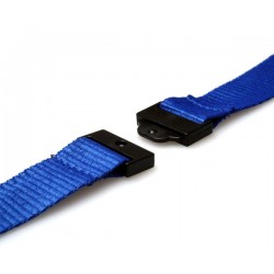 Cordoncino Blu piatto 20 mm con clip in metallo (100 pezzi) 2