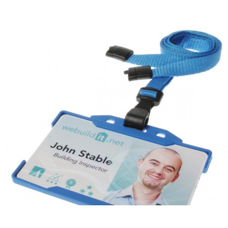 Cordoncino Azzurro piatto 10 mm con J clip in plastica (100 pezzi)