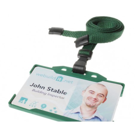 Cordoncino Verde piatto 10 mm con J clip in plastica (100 pezzi)