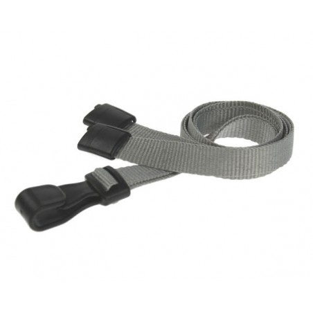 Cordoncino Grigio piatto 10 mm con J clip in plastica (100 pezzi)