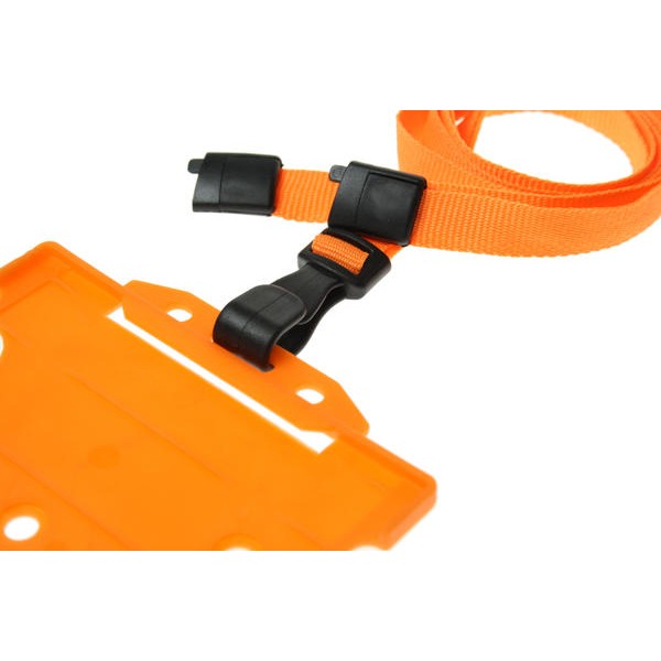 Cordoncino Arancione piatto 10 mm con J clip in plastica (100 pezzi)