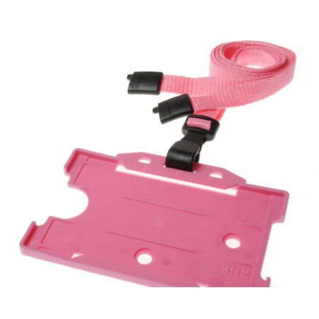 Cordoncino Rosa piatto 10 mm con J clip in plastica (100 pezzi)