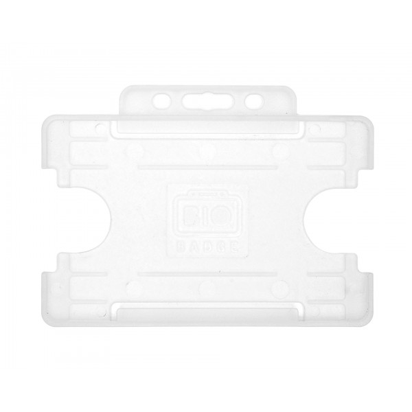 Clear Single-Sided BIOBADGE Open Faced ID Card Holders - Landscape (Pack of 100)