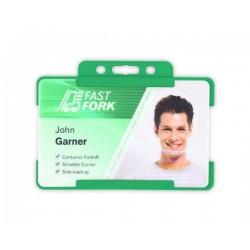 Light Green Single-Sided BIOBADGE Open Faced ID Card Holders - Landscape (Pack of 100) 2