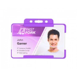 Purple Single-Sided BIOBADGE Open Faced ID Card Holders - Landscape (Pack of 100) 2