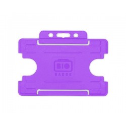 Purple Single-Sided BIOBADGE Open Faced ID Card Holders - Landscape (Pack of 100)