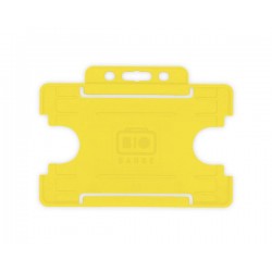 Yellow Single-Sided BIOBADGE Open Faced ID Card Holders - Landscape (Pack of 100)